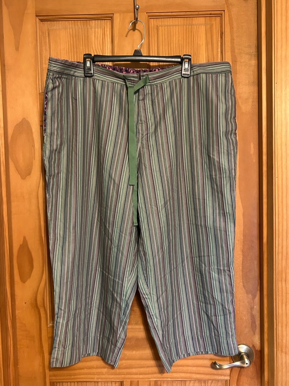 Secret Treasures Sleep Pants Button Tie Waist Capris Style Size 2X New
